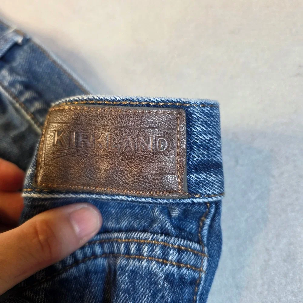 Kirkland Signature Mens Relaxed Fit Denim Jeans Blue 42x30 Vintage Look